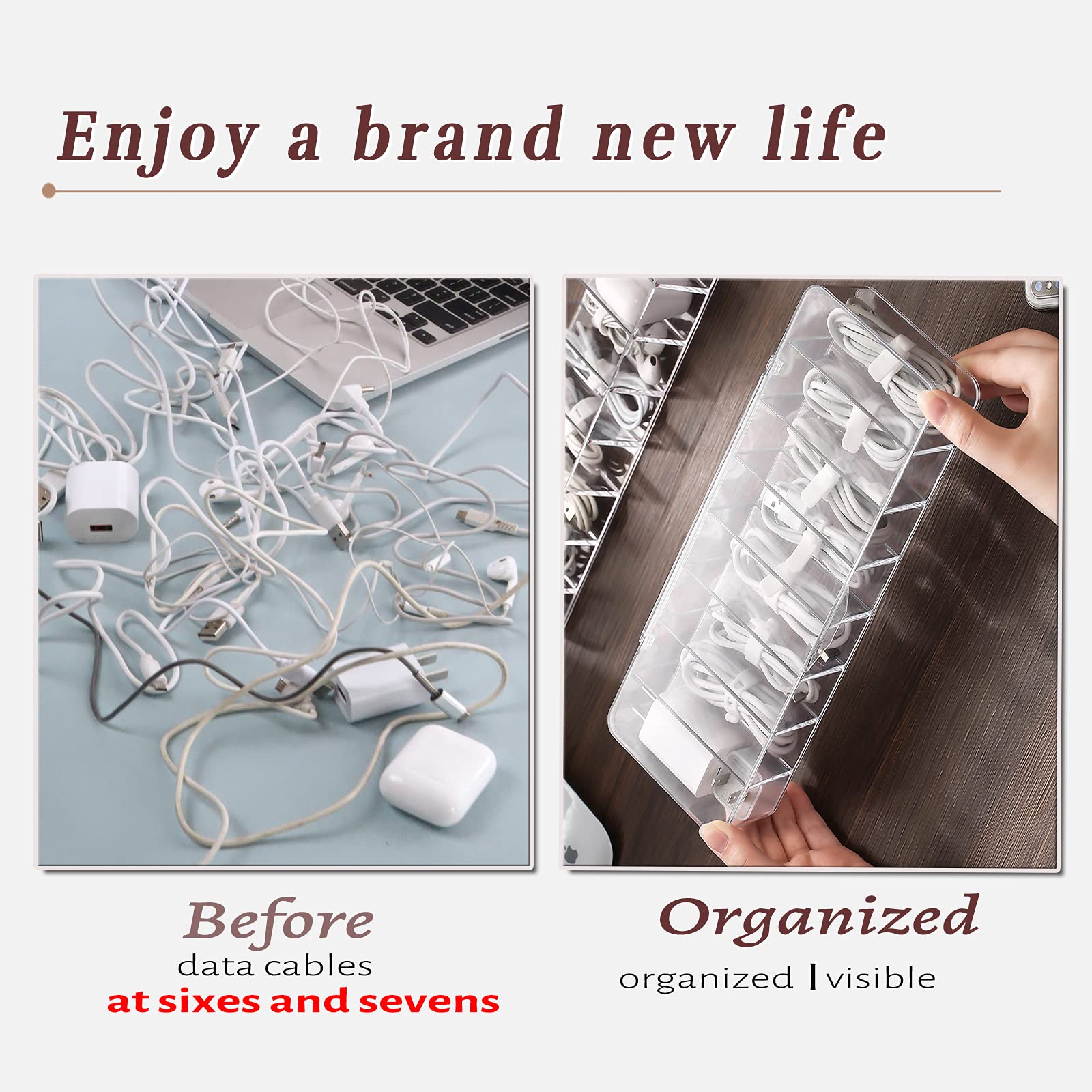 Clear Charging Cable Organizers